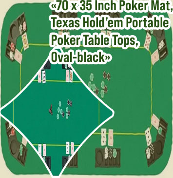 Poker table top oval